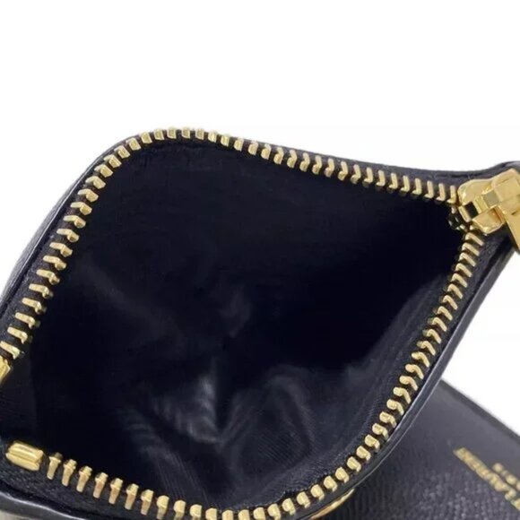 Auth SAINT LAURENT PARIS Uptown Black Gold Hardware Double-hook Wallet 383-11524 - Picture 8 of 10